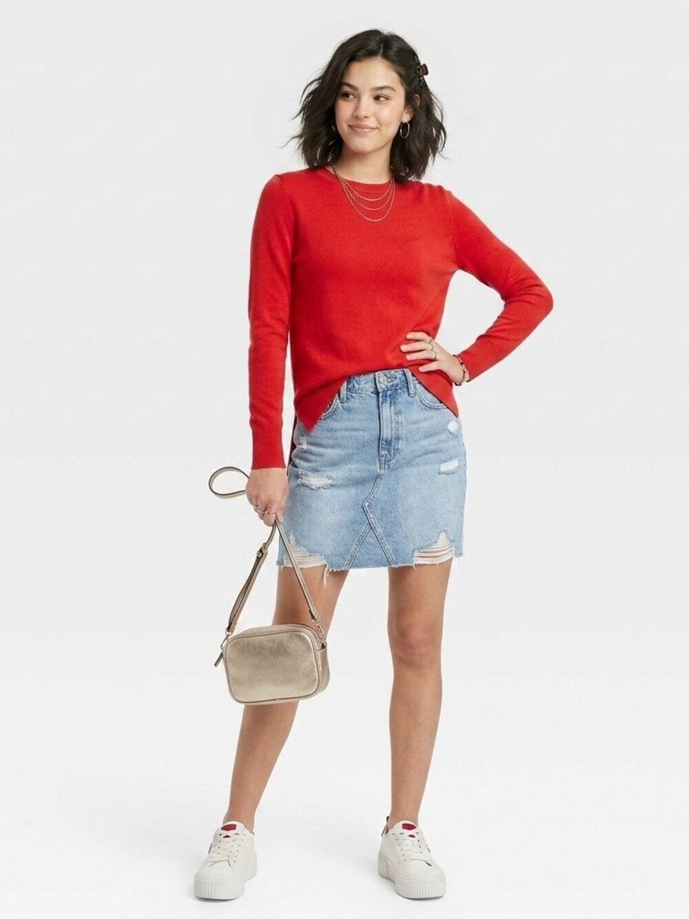 BANANA REPUBLIC Merino Wool Crew Neck Sweater Red Small - Picture 2 of 11